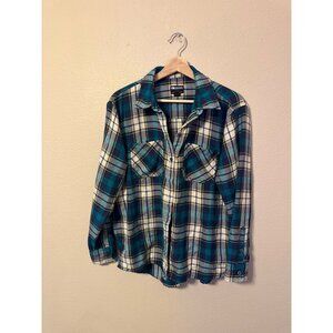 Outdoor Research Seattle Blue Plaid Button Down Shirt